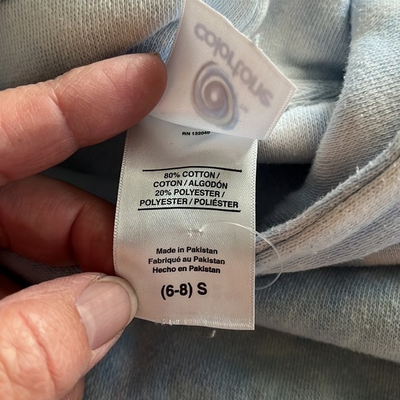 Youth Puppy Love Light Blue Tie-Dye Hooded Sweatshirt Small size 6-8 - Picture 4 of 9